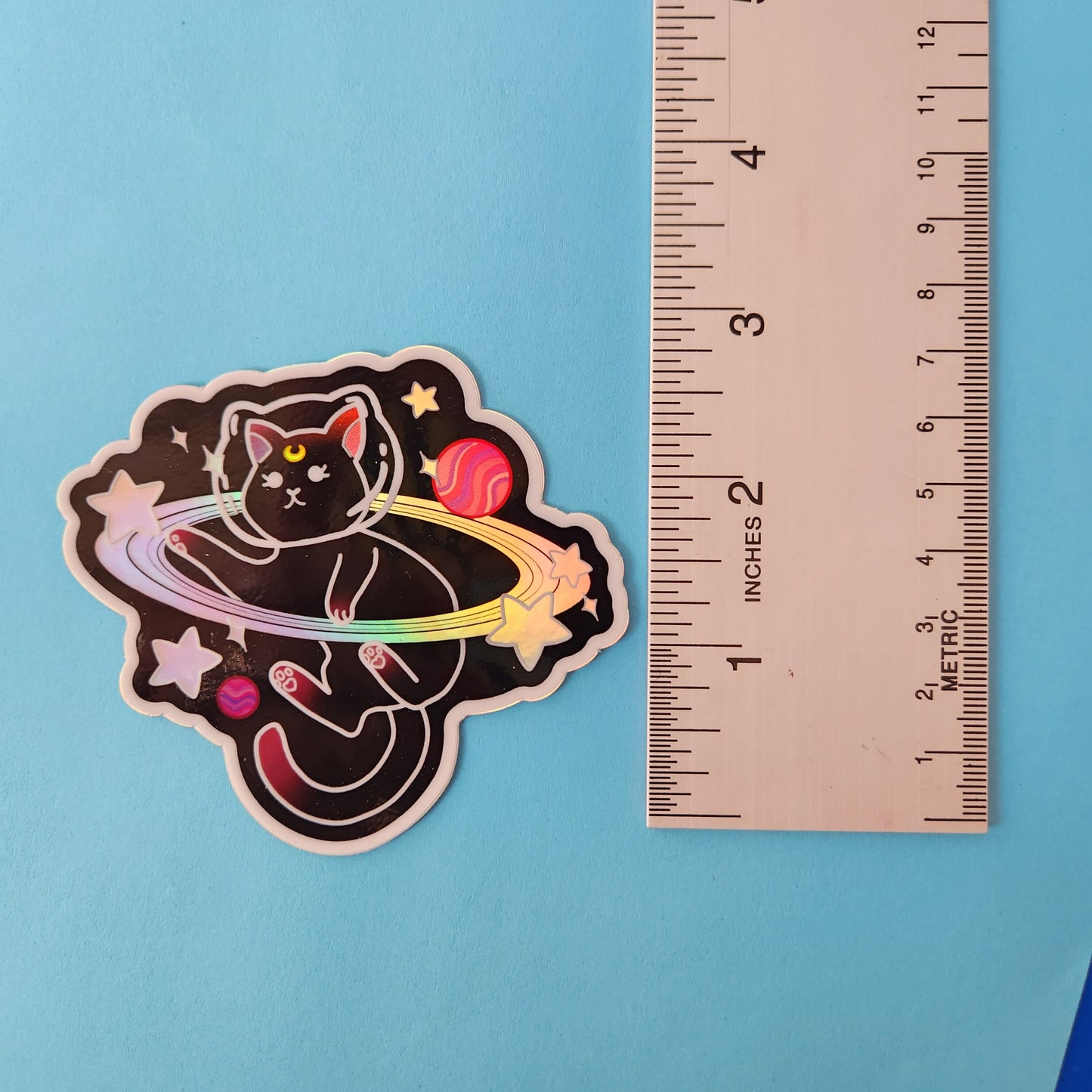 Holographic Sticker | Space Cat
