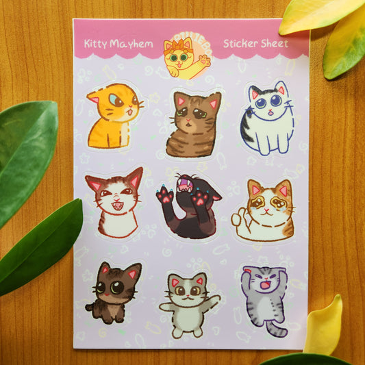 Sticker Sheet |  Kitty Mayhem