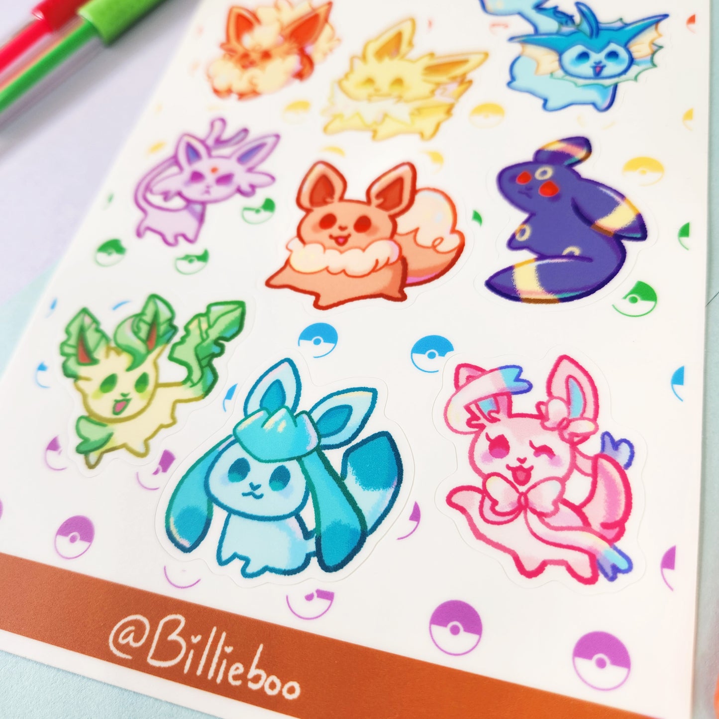 Sticker Sheet |  Eeveelutions