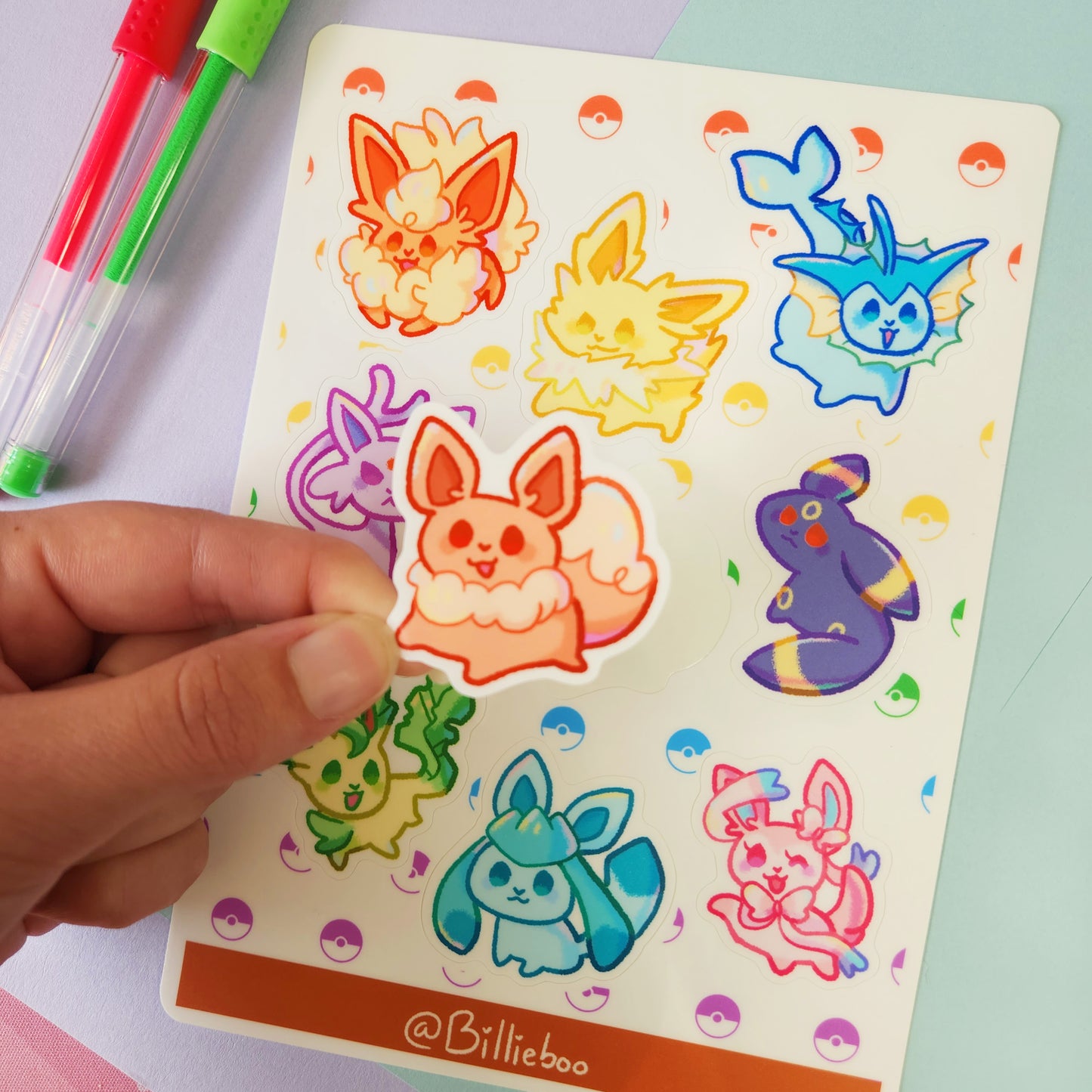 Sticker Sheet |  Eeveelutions