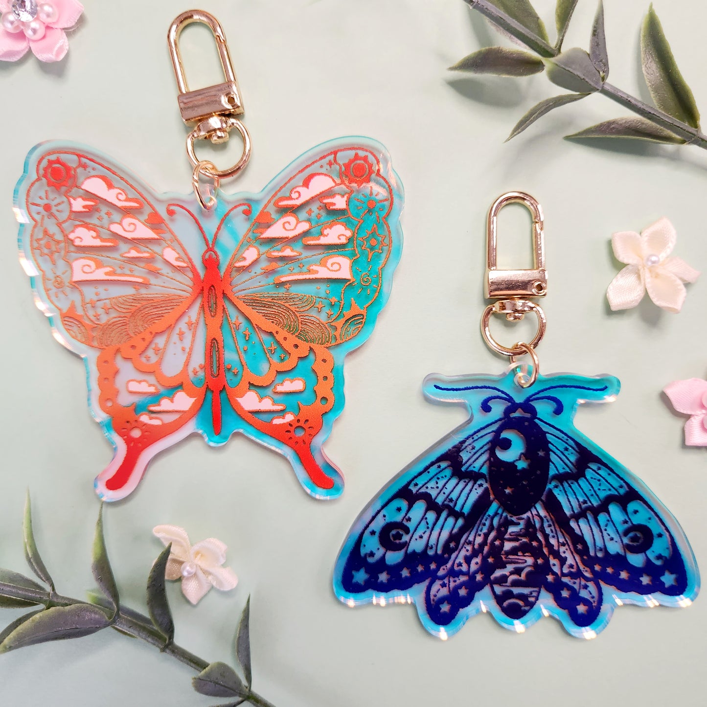 Keychain | Moth Butterfly Set