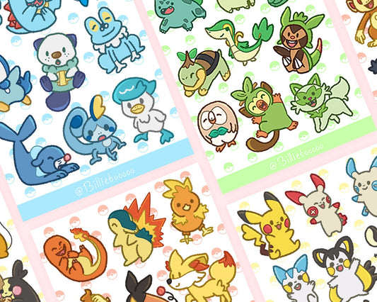 Sticker Sheet | Poke Starters